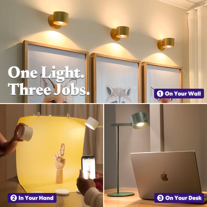 Magnetic Rotating Wall Light – Dual-Mode Ambient Lamp