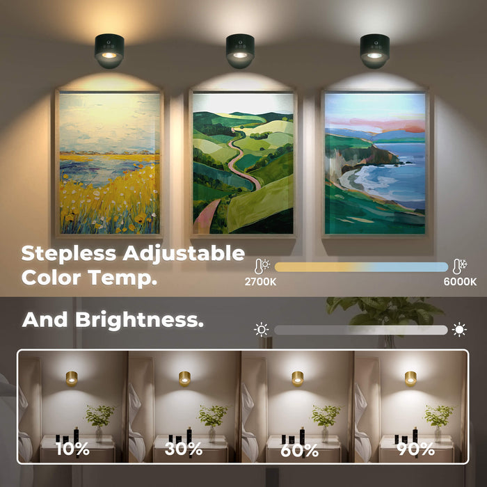 Magnetic Rotating Wall Light – Dual-Mode Ambient Lamp
